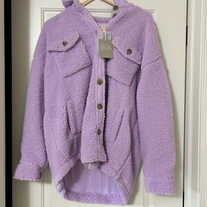 NEW! Thread & Supply Lavender Sherpa Jacket